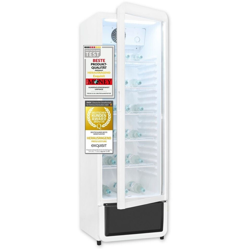 Exquisit - GKS260-GT-430D - Getränkekühlschrank - weiß - freistehend - 280 Liter
