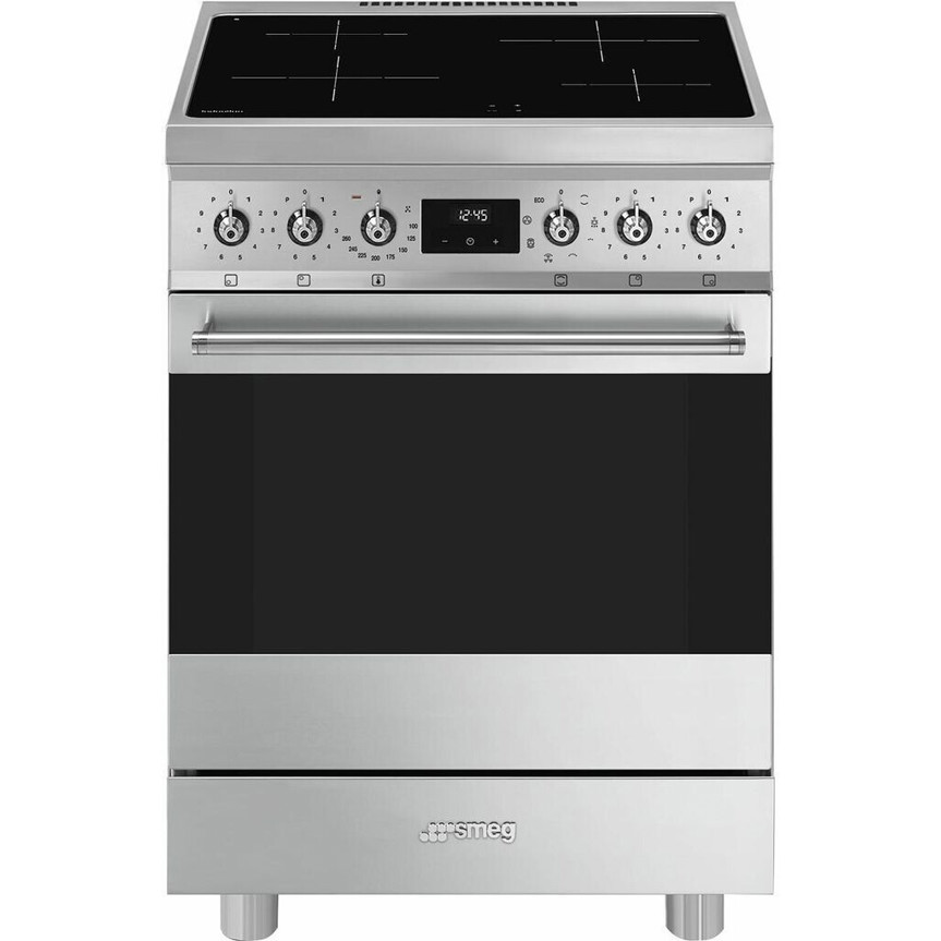 Smeg - Smeg Symphonie C6IMXM2 Induktionsherd silber 70L 4 Kochzonen