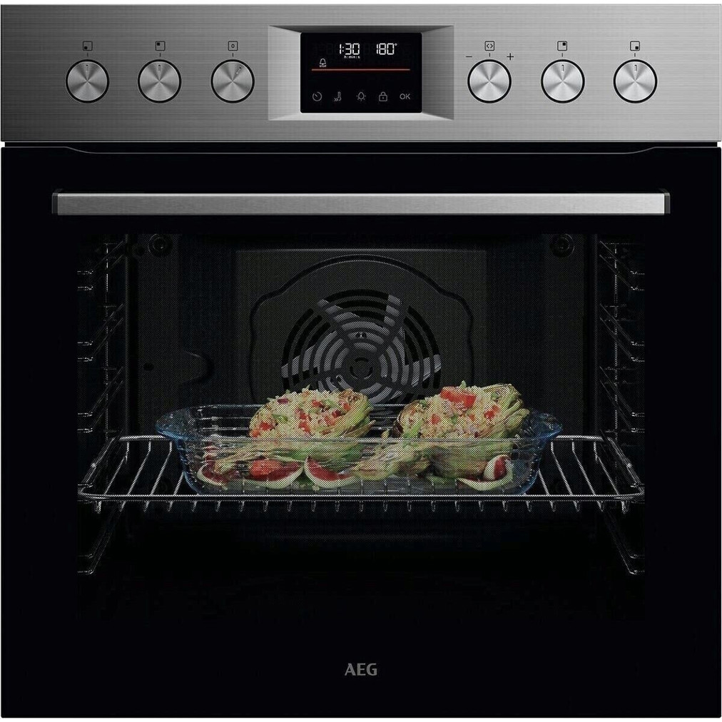 AEG - FHHS24M11 - Elektroherd-Set silber - 72 Liter - Pyrolyse
