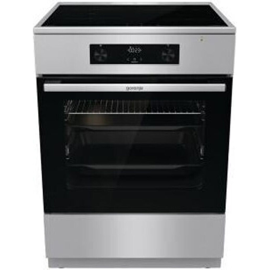 Gorenje - GEIT6C60XPG - Elektroherd mit Induktionskochfeld, 60 cm, silber, 71 L, Schnellaufheizung
