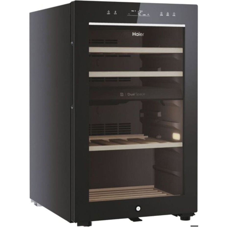 Haier - Weinkühlschrank - HWS42GDAU1 - schwarz, wechselbarer Türanschlag, 42 Flaschen, Glastür