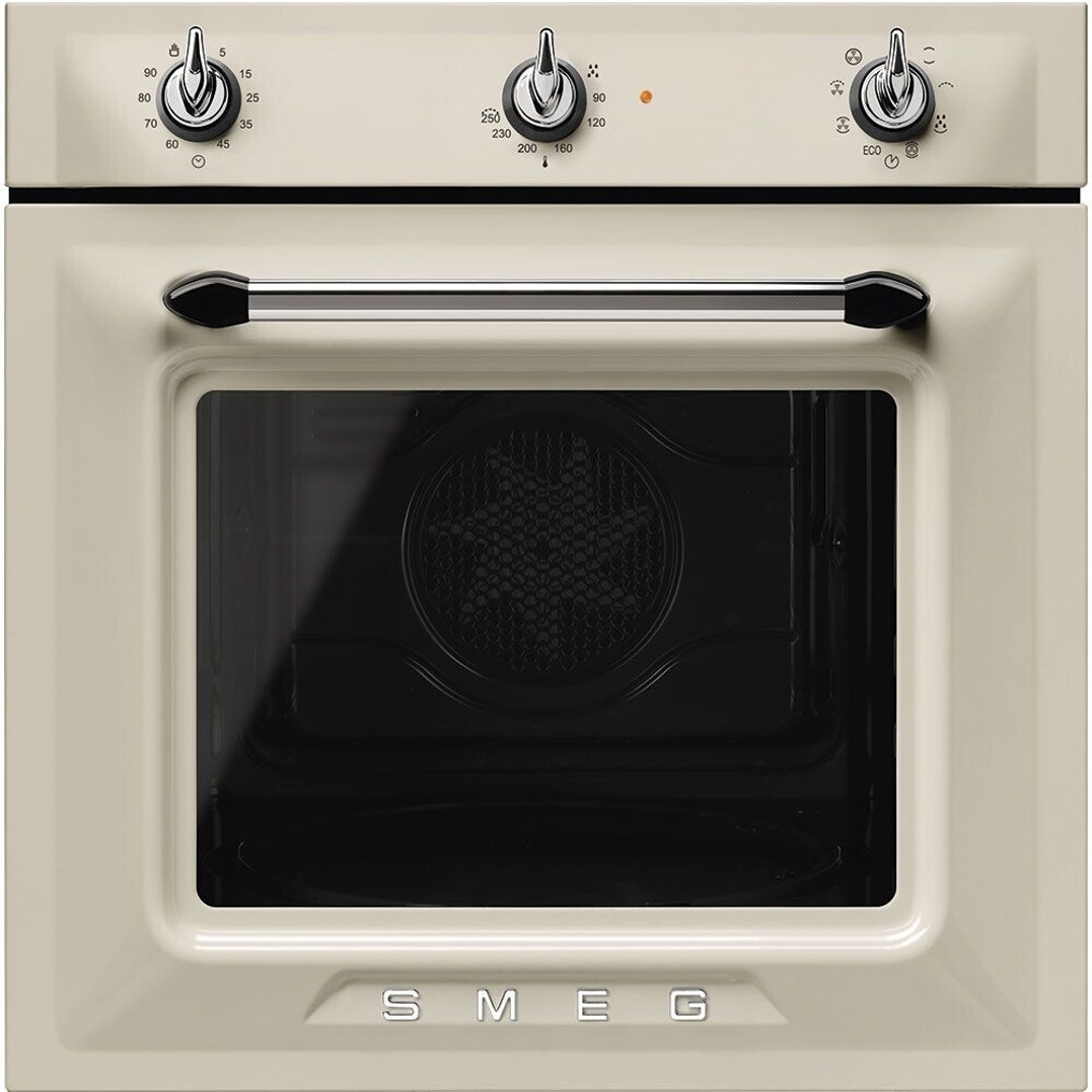 Smeg - SF6905PF - Victoria Elektro-Einbaubackofen 70L beige Hydrolyse Timer Klapptür mit kühler Front und 8 Beheizungsarten