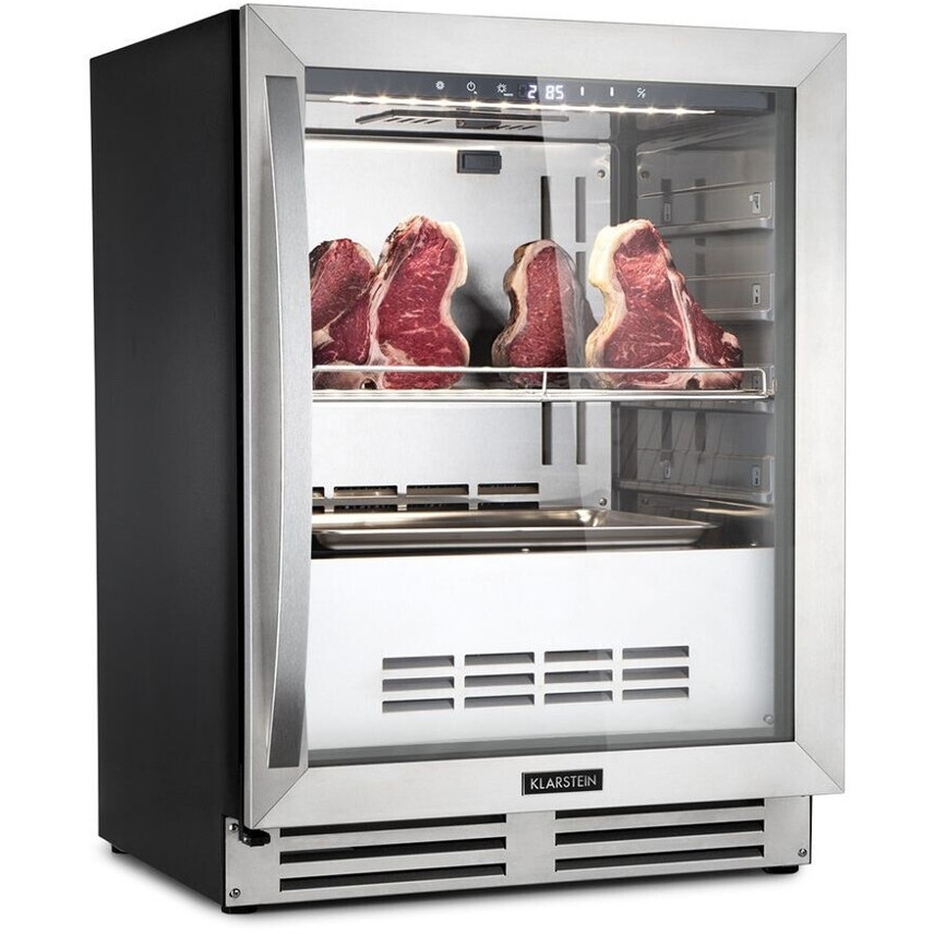 Klarstein - Steakhouse Pro - 98L Reifeschrank - freistehend, schwarz, antibakterielles UV-Licht