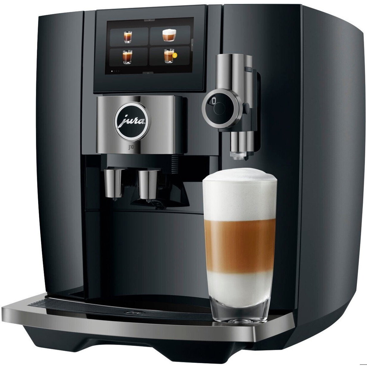 Jura - J10 Piano Black EA - Kaffeevollautomat schwarz, Mahlwerk, WLAN, 1,9 l Wassertank