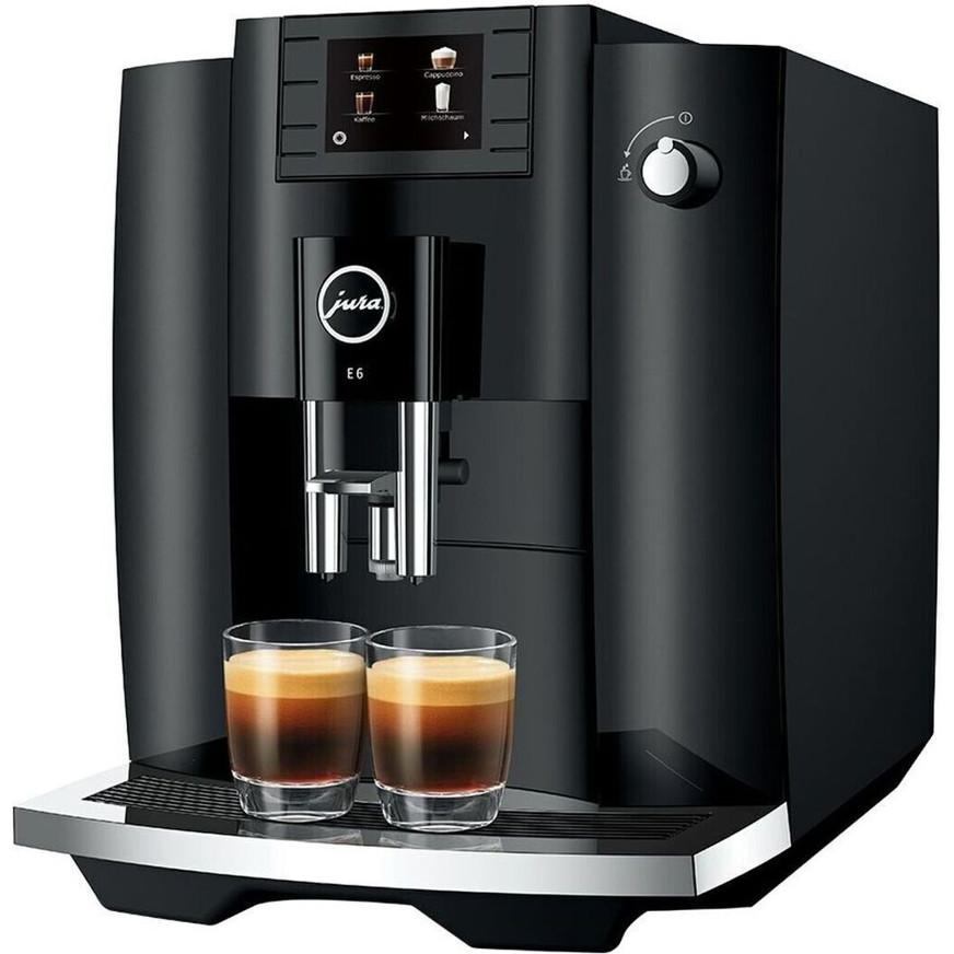 Jura - E6 - Kaffeevollautomat schwarz mit Cappuccinatore (15437)