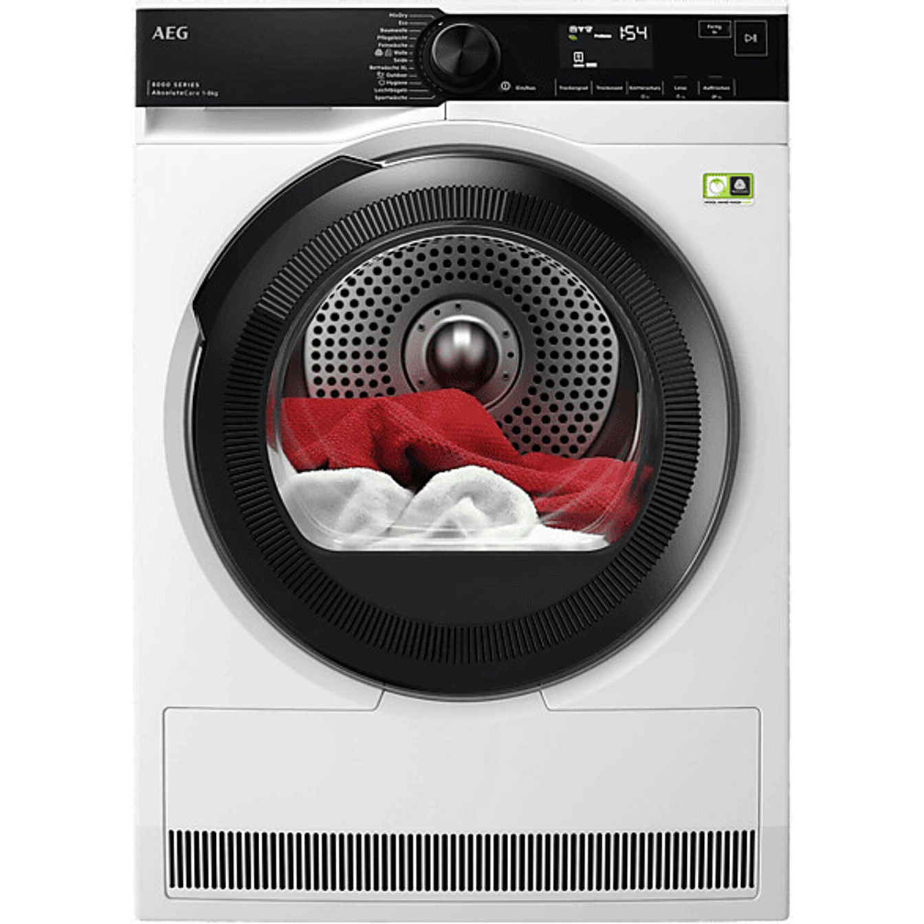 AEG TR8T75780 - Wärmepumpentrockner mit Mengenautomatik, 8 kg Füllmenge, Inverter Motor, weiß