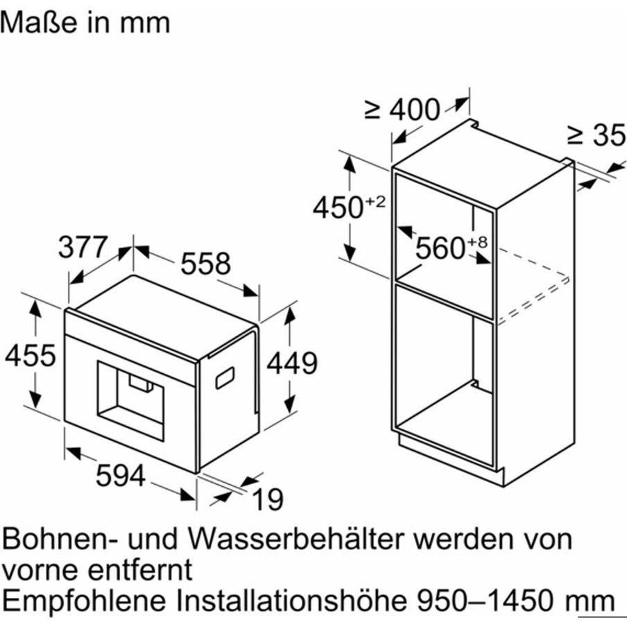 Neff - Einbau-Espressomaschine - CL4TT11N0 - Kaffeevollautomat mit App-Steuerung, WLAN, Home Connect, Milchschaum, 11 Mahlstufen, silber