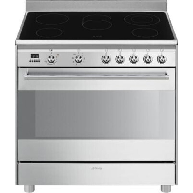 Smeg - Standherd - SCD91CMX9 - 90 cm - Edelstahl-Front - 115 Liter - Heißluft