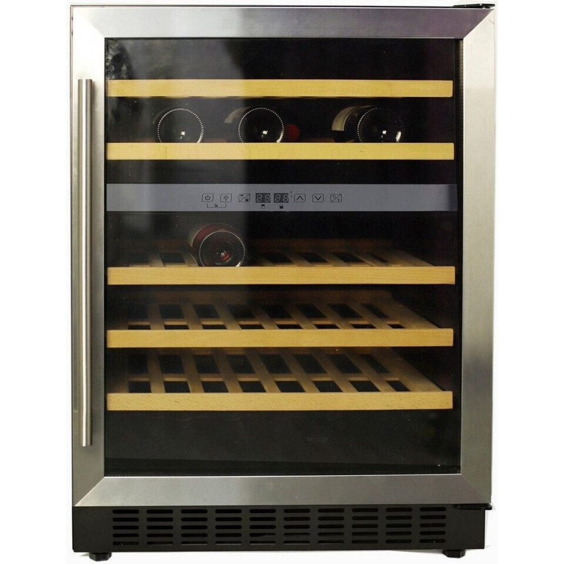 Hanseatic - Weinkühlschrank - HWC46ECIA - 46 Flaschen - 2 Temperaturzonen - schwarz