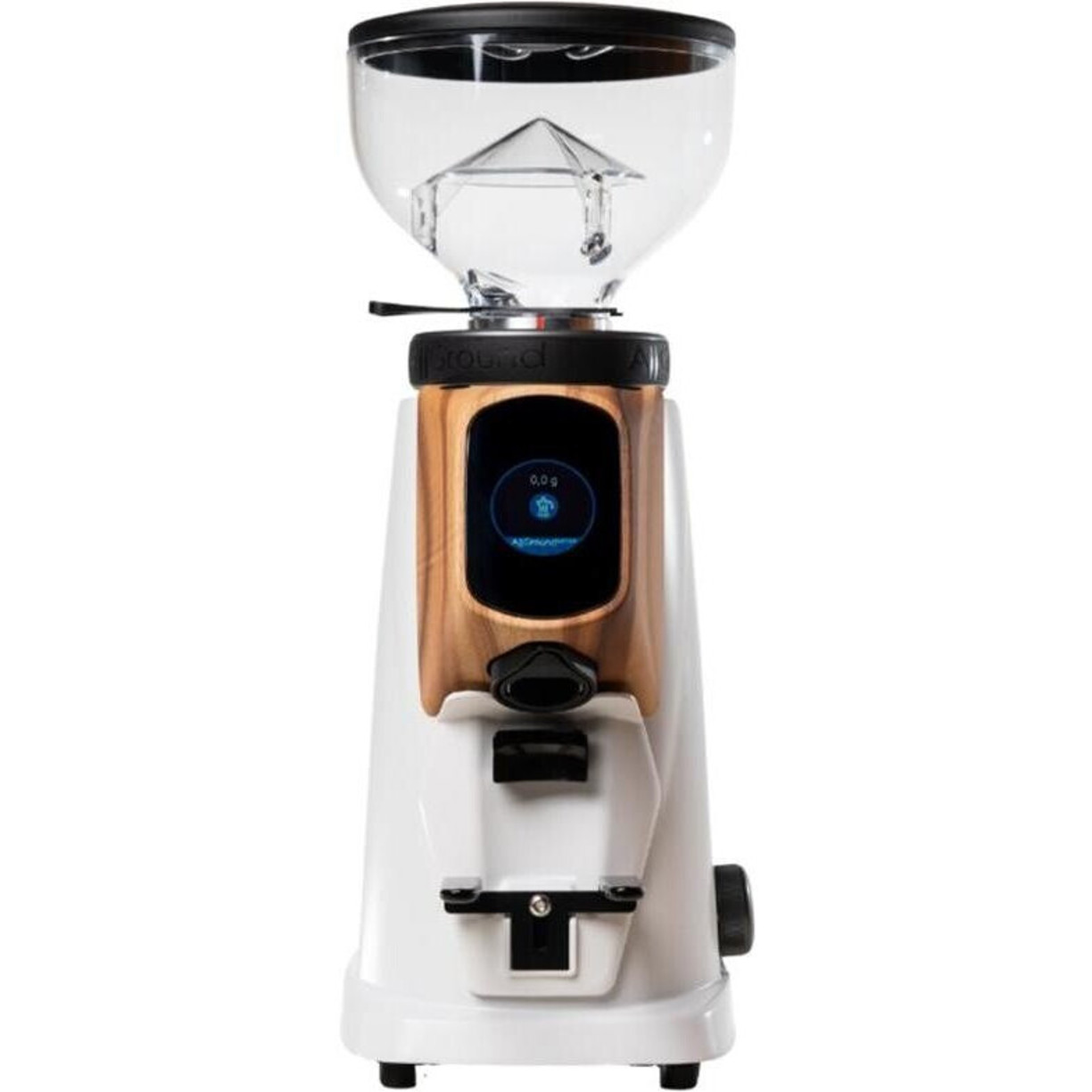 Fiorenzato AllGround Sense - Elektrische Kaffeemühle – weiß matt, Display, automatische Dosierung, Mahlwerk für Espresso, Filterkaffee, Mokka
