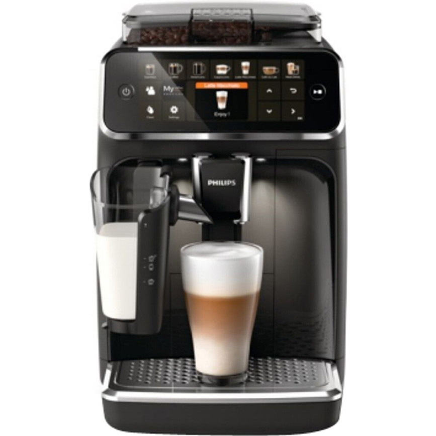 Philips - Vollautomatischer Kaffeevollautomat LatteGo 5400 Series - EP5447/90 - 15 Bar, Keramikmahlwerk, 1,8l Wassertank, schwarze Touch-Control Oberfläche