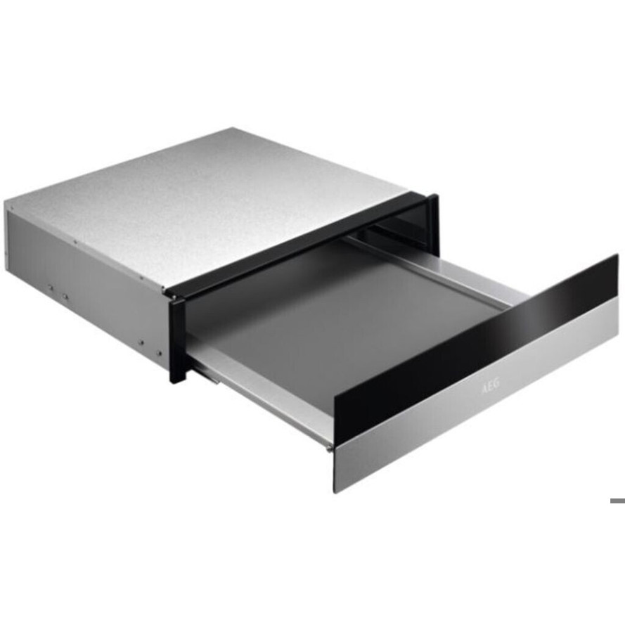 AEG KDK911420M Wärmeschublade silber, schwarz - 59,5 cm Breite, Antifinger Edelstahl-Beschichtung, Tassen/Teller/Speisen wärmen