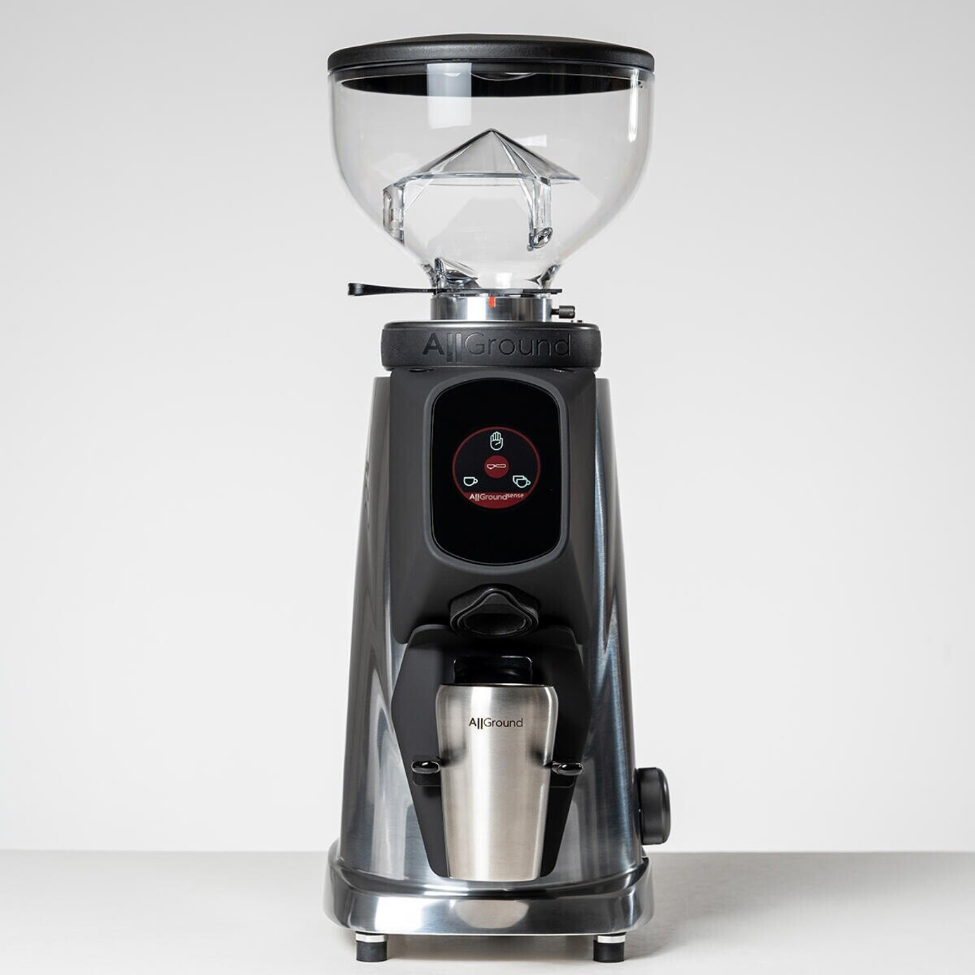 Fiorenzato - AllGround Sense - elektrische Kaffeemühle - 250 g Kapazität - Bright Silver