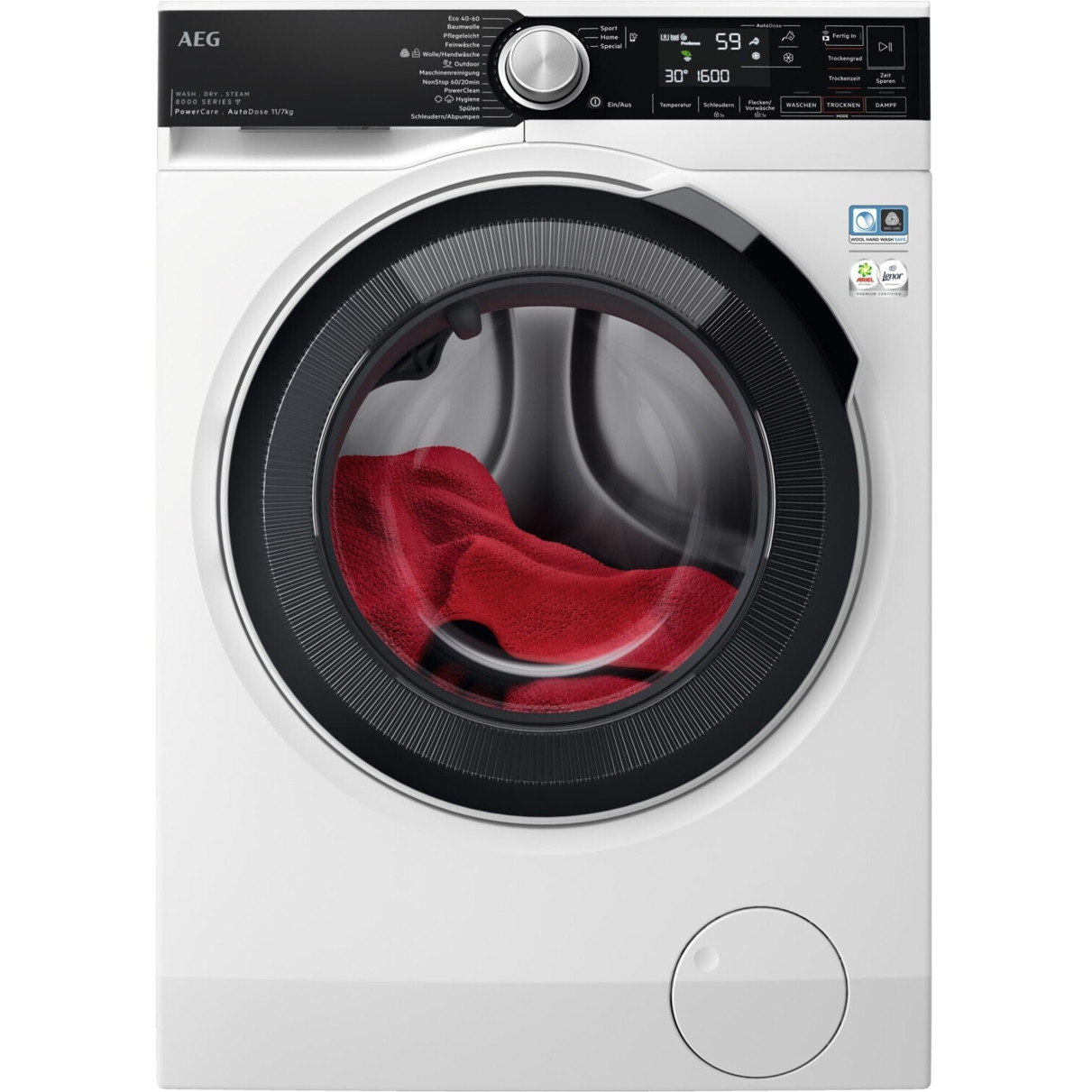 AEG LWR8D80610 - Waschtrockner - Frontlader - 7 kg - 1600 U/min - weiß - WLAN