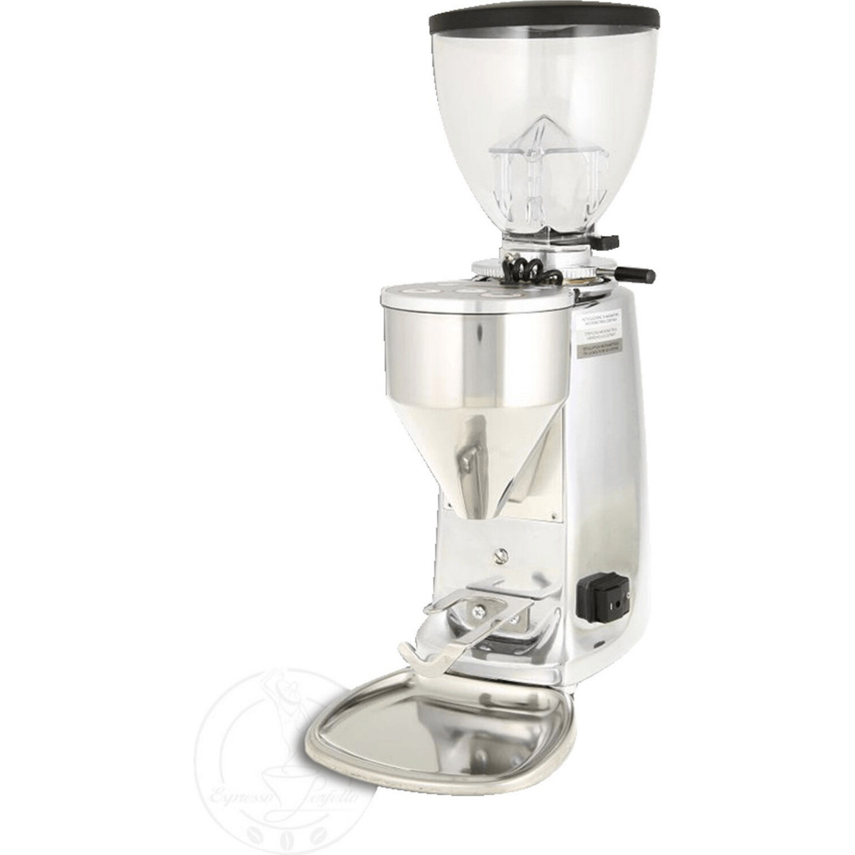 Mazzer - Mini Electronic - Kaffeemühle - poliertes Aluminiumgehäuse, 600g Bohnenbehälter, stufenlose Mahlgradverstellung