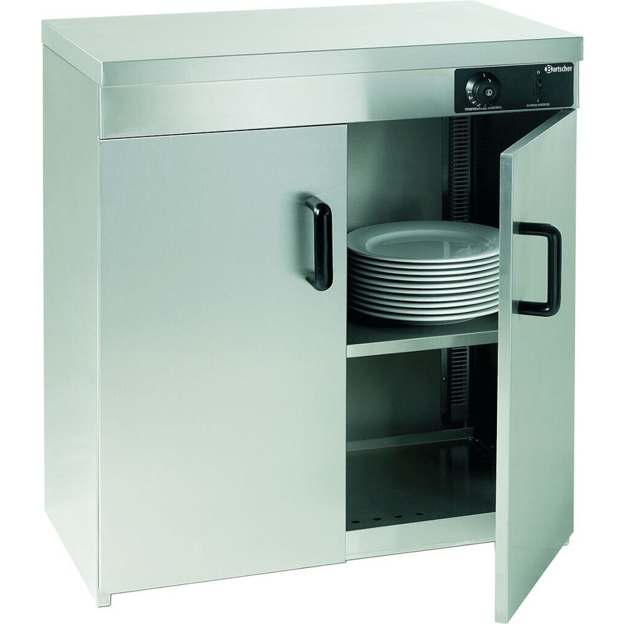 Bartscher - Geschirrwärmer - B103122 - silber - mit Zwischenboden, 110-120 Teller