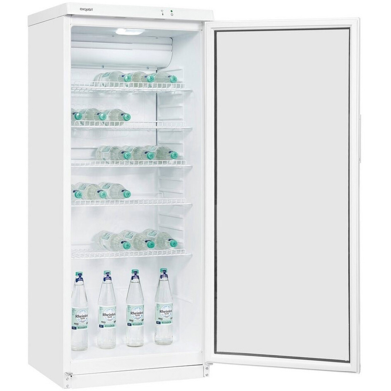 Exquisit - Getränkekühlschrank - GKS290-GT-280E - weiß - freistehend - Glastür - 290 Liter