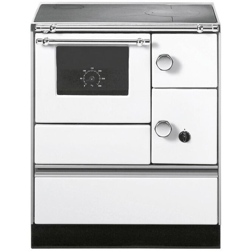 Wamsler - Holzherd K 176 A/70 - weiß - 5 kW, 70 cm Breite, Stahl Kochfeld, Scheitholz, Festbrennstoffherd, BImSchV 1, 2