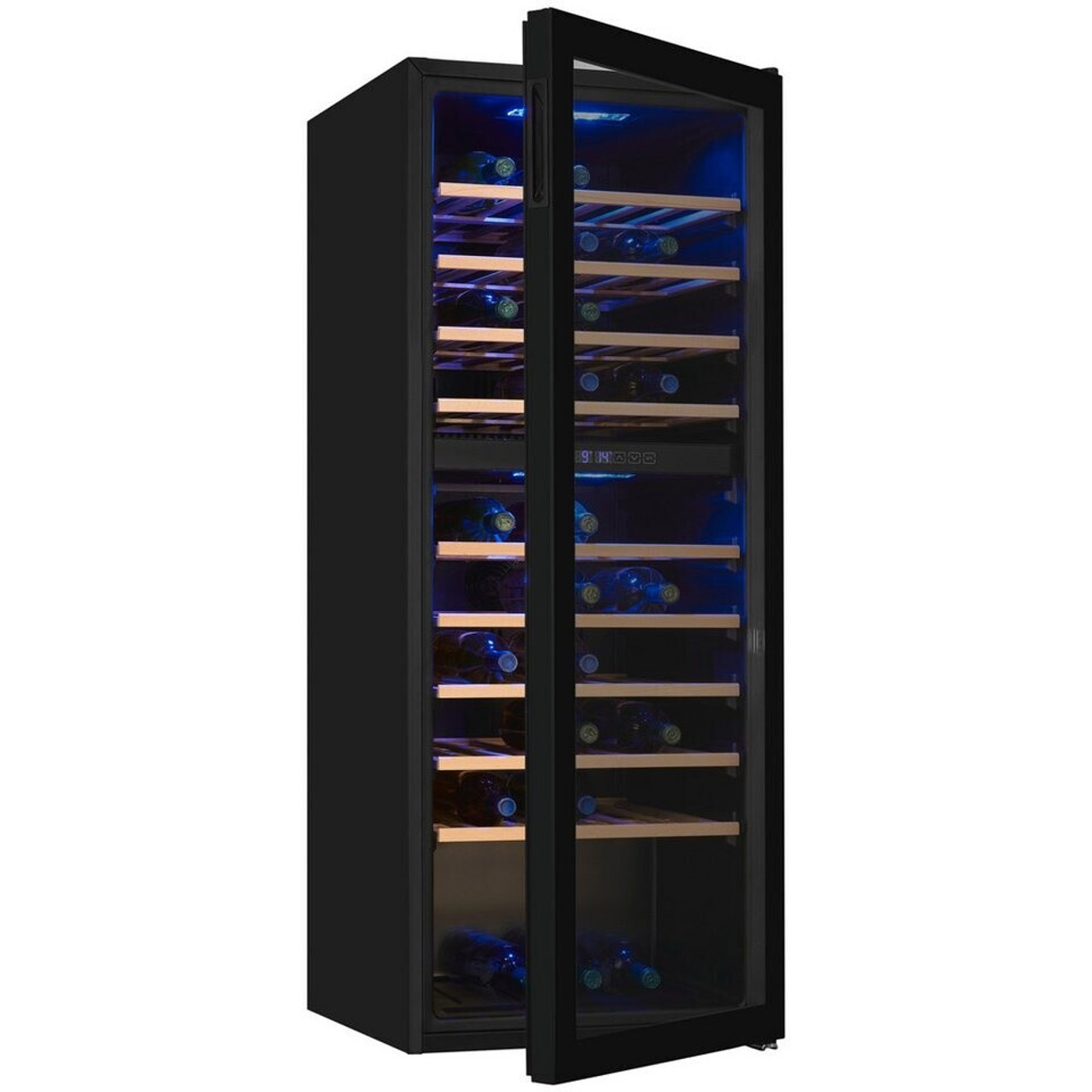 Exquisit - Weinkühlschrank 2 Zonen - WS2-78-GTE - 78 Flaschen, blau, schwarz, 194 L