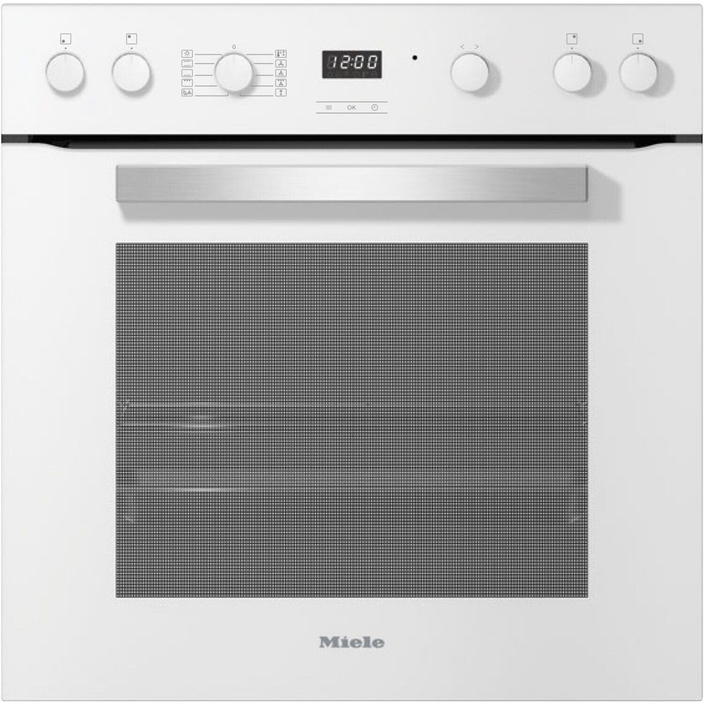 Miele - H 2455 I Active - Einbauherd - brillantsweiß, versenkbare Bedienelemente, 76 Liter, Timer, Uhr