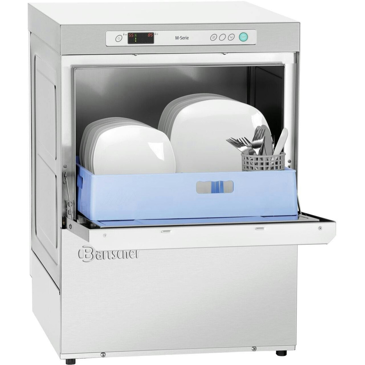 Bartscher - US M500 LPWR K Durchschubspülmaschine - 500 x 500 mm Korbmaße, Ablaufpumpe, doppelwandig