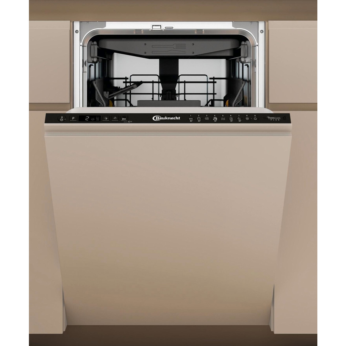 Bauknecht - Einbaugeschirrspüler - BK6IC11BS7LA0 - vollintegrierbar mit Besteckschublade, 11 Maßgedecke, 41 dB(A), 82cm Höhe, schwarz