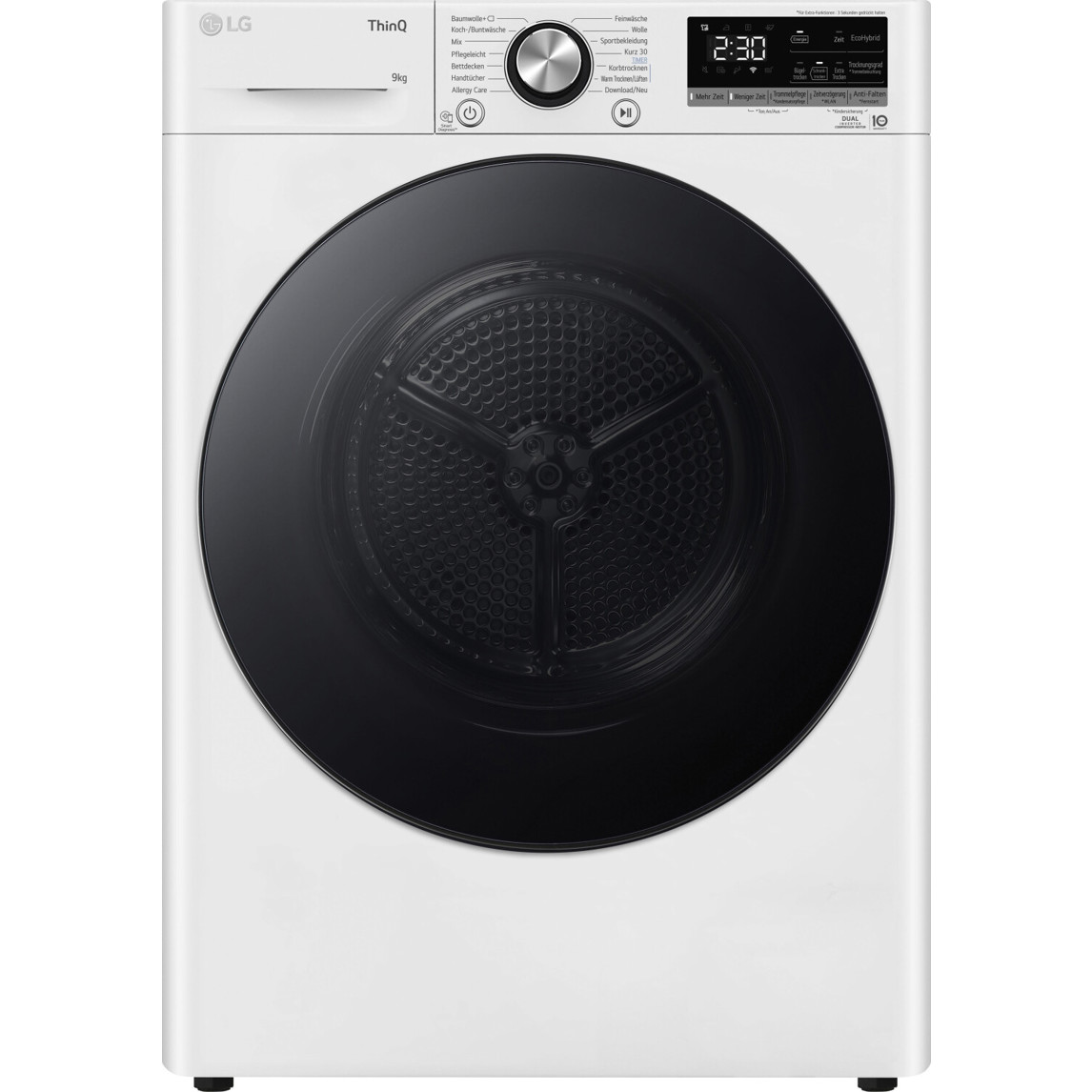 LG - RT90V9W Wäschetrockner mit Wärmepumpe - 9 kg - Smart ThinQ