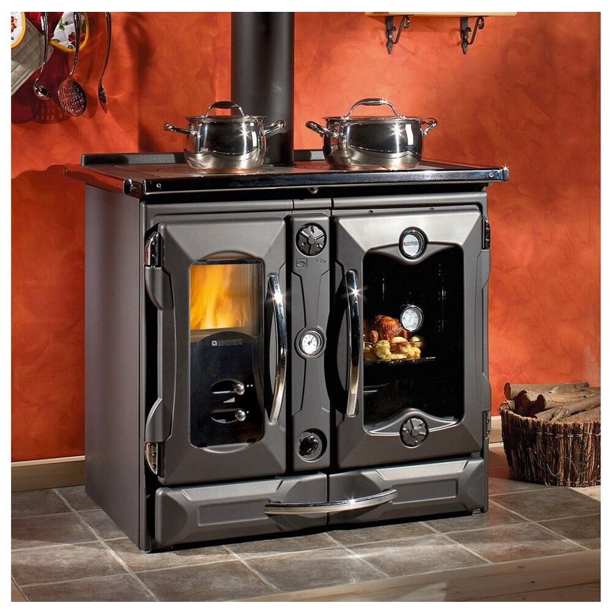 La Nordica Termosuprema Holzherd schwarz wasserführend 15 kW