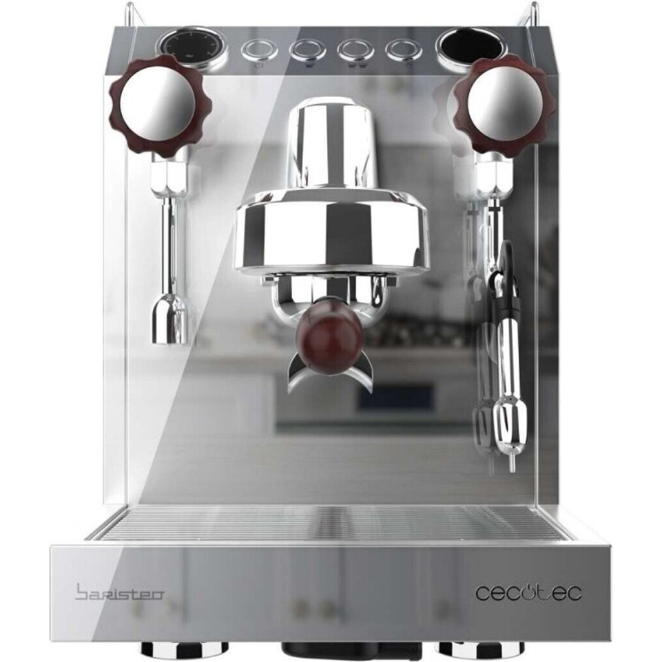Cecotec Baristeo Classic Espressomaschine silber mit Milchaufschäumdüse 15 bar