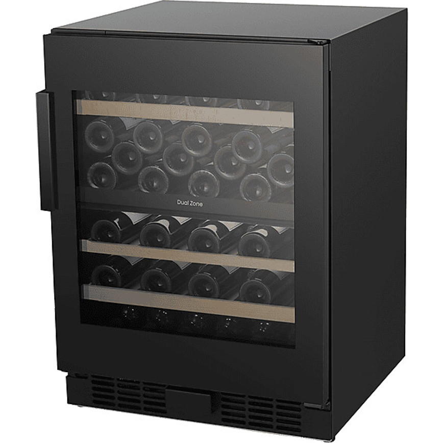 Hisense - RW3N122GSLF - Weinkühlschrank mit Glastür und 3 Holzlagerböden - 128 L - 46 Flaschen - 5-20 °C