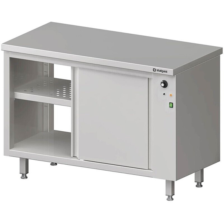 Stalgast - beheizter Schrank - VWS12601 - mit Schiebetüren, Sicherheitsthermostat, 230 V, 2000 W
