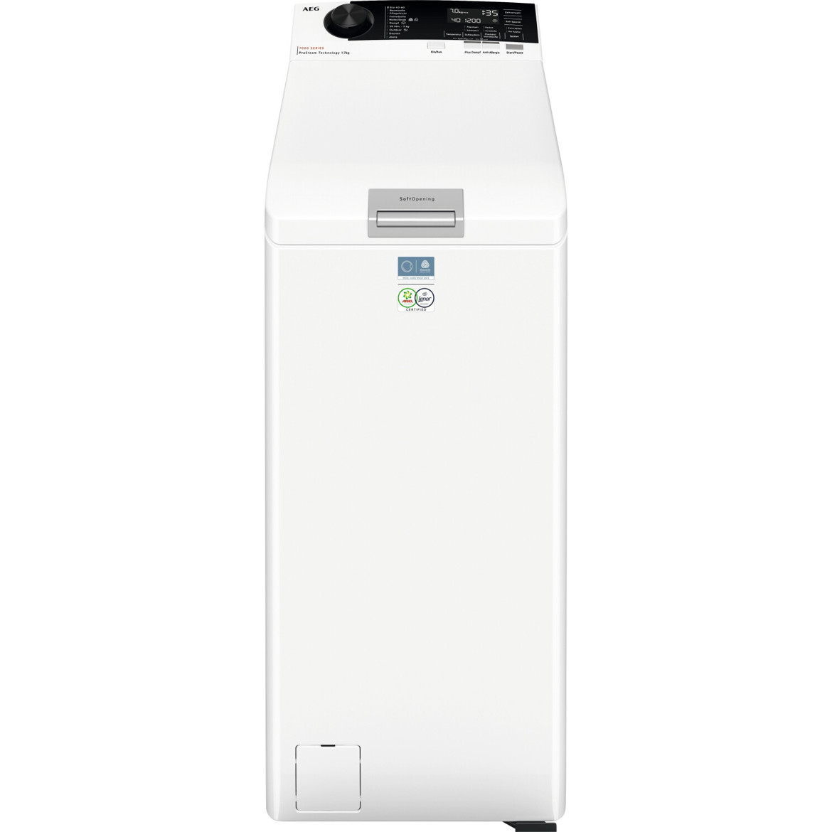 AEG - Waschmaschine LTR7A71370 - Toplader - 7 kg - weiß - ProSteam - mit Nachlegefunktion