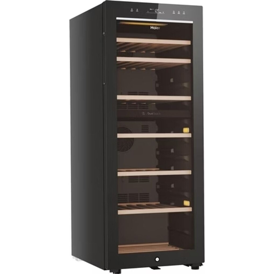 Haier - Weinkühlschrank - HWS77GDAU1 - 77 Flaschen - 2 Zonen - freistehend - schwarz