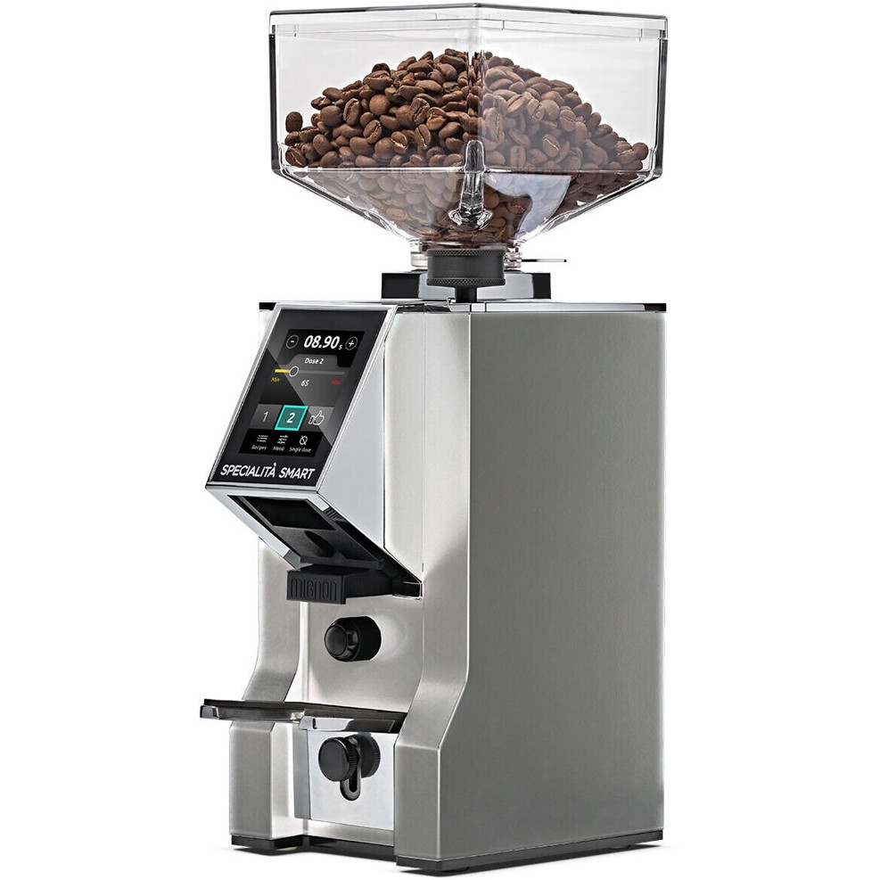 Eureka - Specialita - Mignon - Elektrische Kaffeemühle - 300g Bohnenbehälter, stufenlos, silber