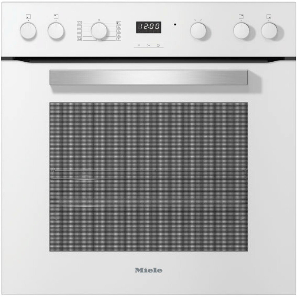 Miele - H 2455 E Active Einbauherd - weiß - 76 Liter - Selbstreinigung - Uhr - Timer