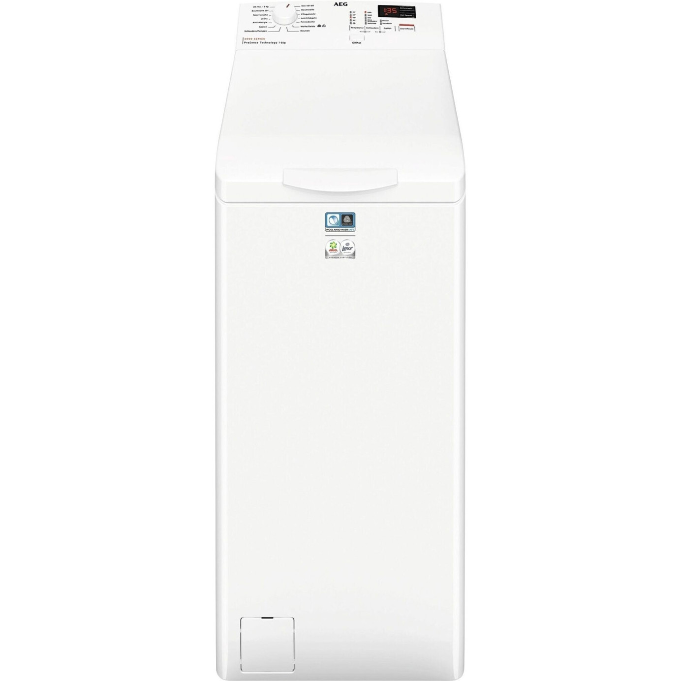 AEG LTR6N40260 Waschmaschine – Toplader mit 6 kg Füllmenge und 1.200 U/Min Schleuderdrehzahl in Weiß