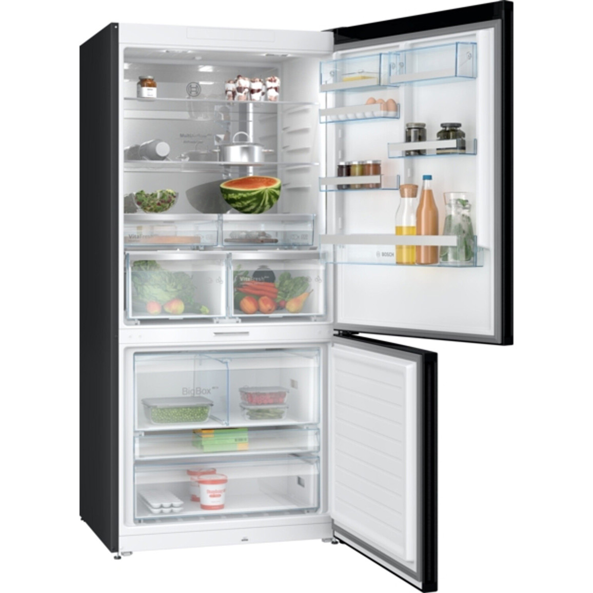Bosch KGP86AXB0N Kühl-Gefrierkombination schwarz No-Frost 621 Liter 86 cm Breite