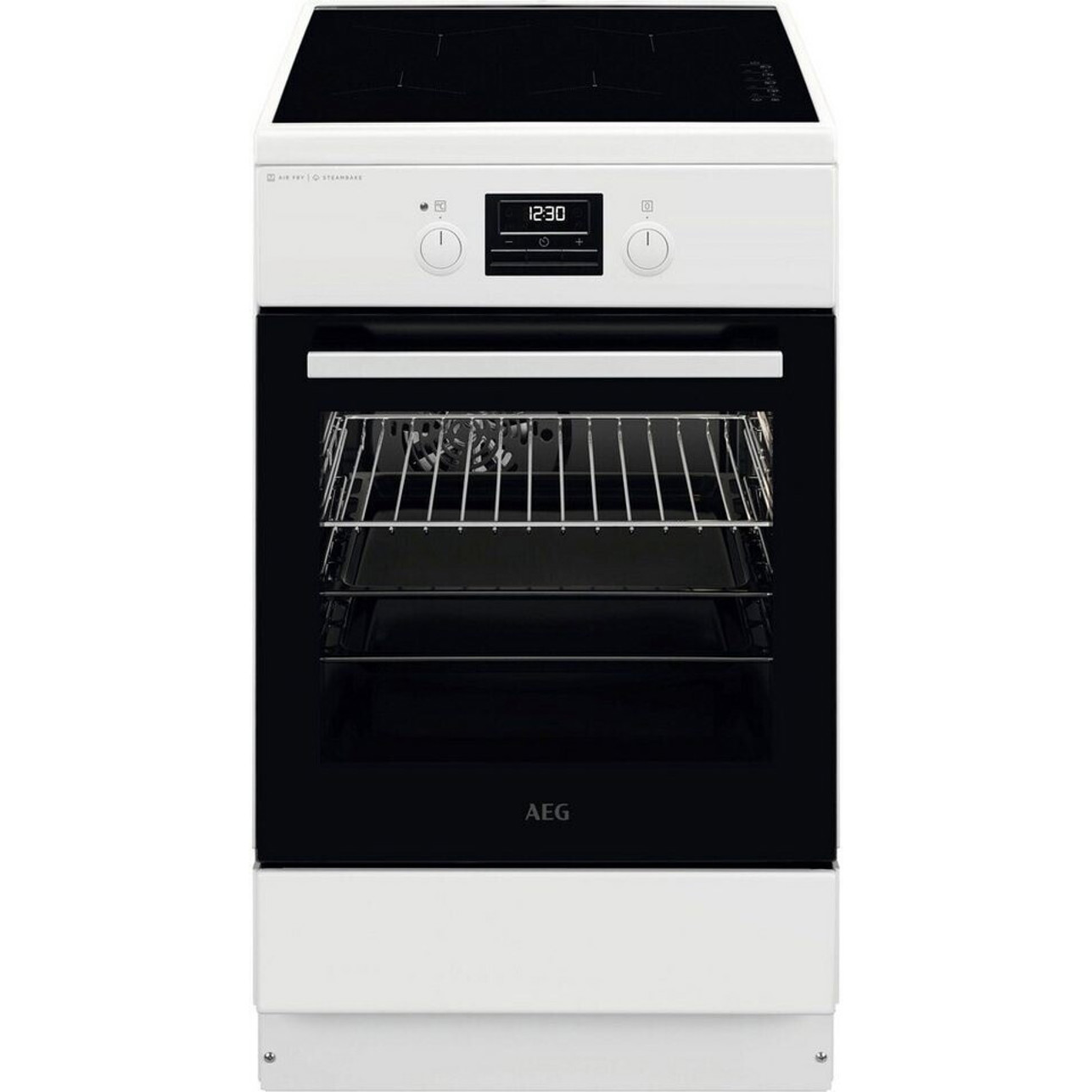 AEG CIB56494BW Induktionsherd weiß 4 Kochzonen Teleskopauszug AirFry SteamBake