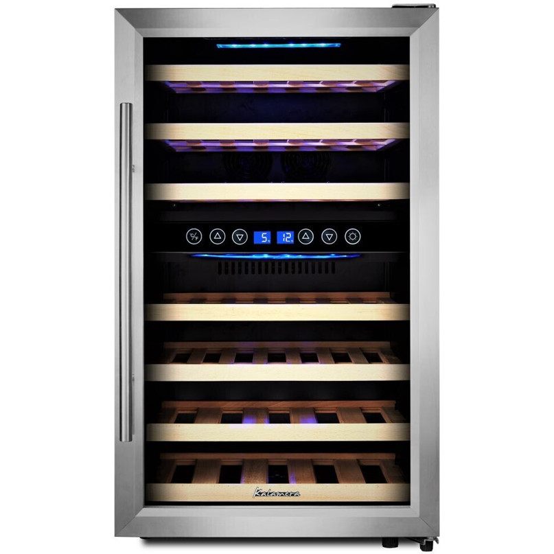 Kalamera - Weinkühlschrank - KRC-45BSS - 33 Flaschen - 2 Zonen - weiß