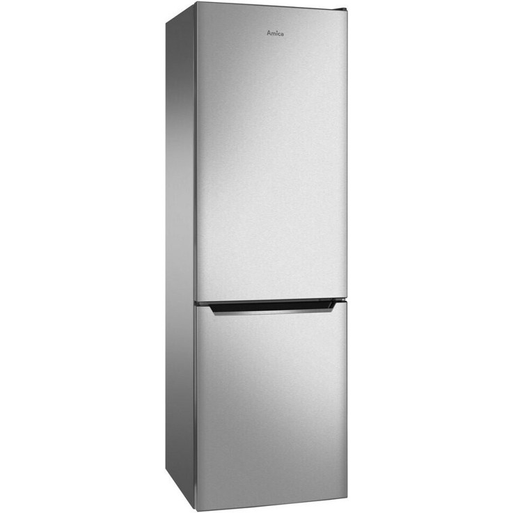 Amica - Kühl-Gefrierkombination KGCN 387 145 - freistehend, No-Frost, 161L Kühlteil, 70L Gefrierteil, silber