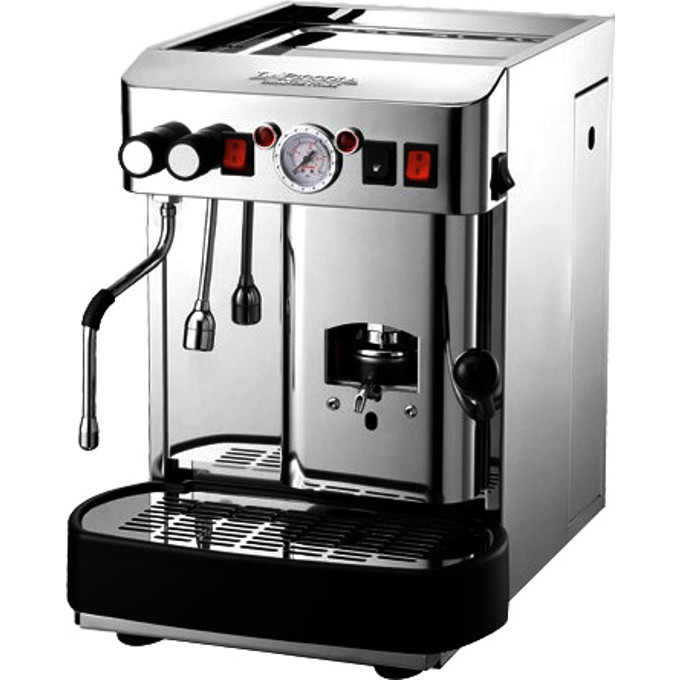 La Piccola - Cecilia 1 - Kaffeepadmaschine - silber, Edelstahl, 5 l Wassertank, Cappuccinatore