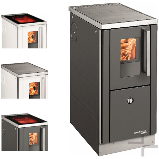 Haas+Sohn - HSD 40.5-SF - Festbrennstoffherd 6 kW grau