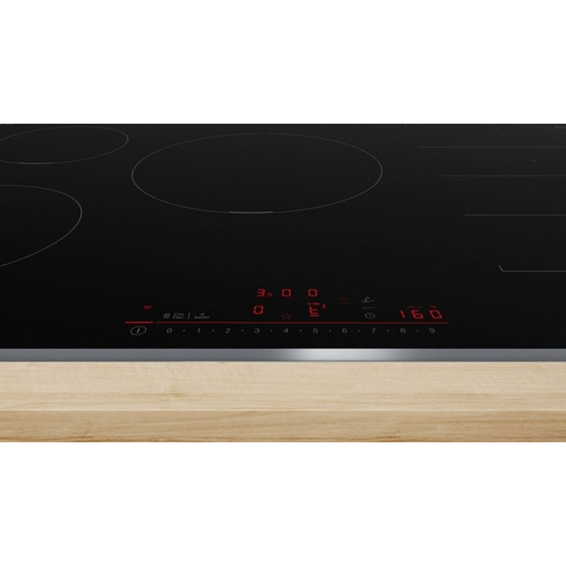 Bosch - Serie 6 PXV845HC1E Induktionskochfeld - 5 Kochzonen, Bratsensor, Home Connect, 80,2 cm Breite, schwarz/silber