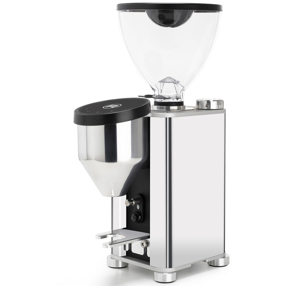 Rocket Espresso Giannino Inox Kaffeemühle schwarz Scheibenmahlwerk 55 mm 390 W