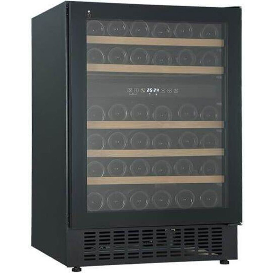 Wolkenstein - Weinkühlschrank UWTS129 - freistehend, Unterbau, Glastür, LED-Beleuchtung, 146 Flaschen, schwarz