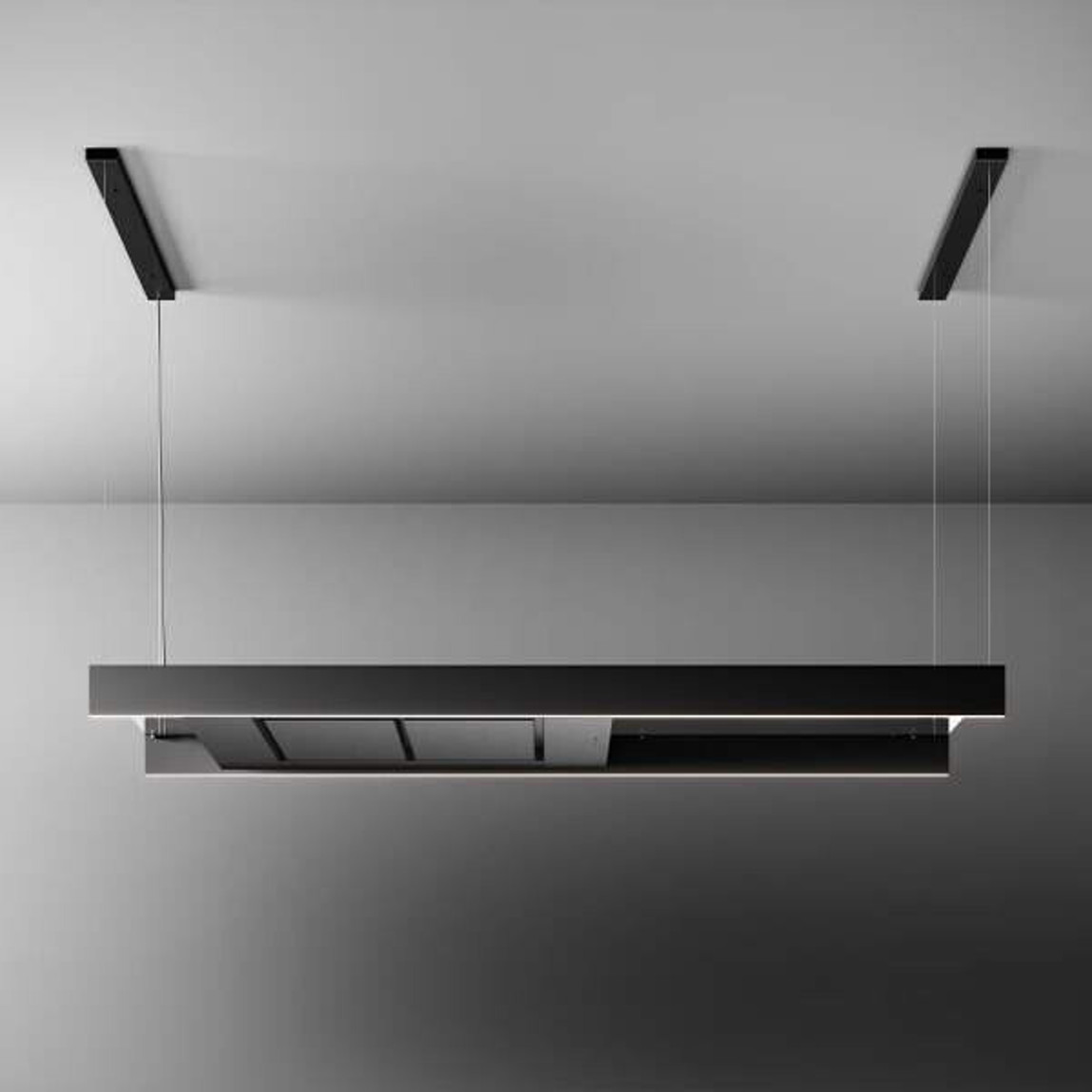 Falmec - Light 180 - Inselhaube - schwarz, LED-Beleuchtung, 3 Gebläsestufen, 67 dB, 500 m³/h