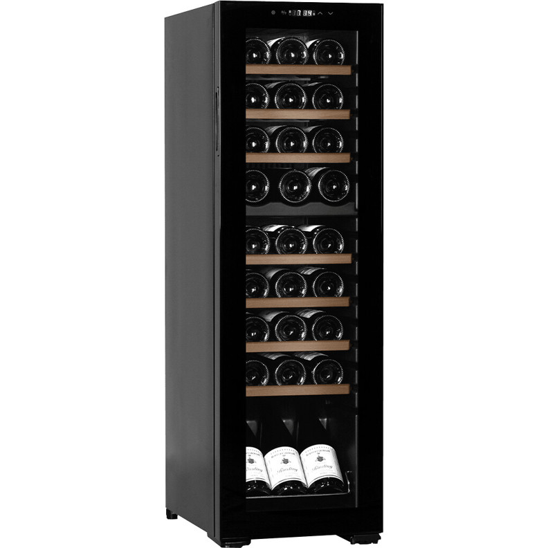 Cavin - Northern Collection NC-27B-V2 - Weinkühlschrank - 27 Flaschen, schwarz, 2 Zonen, Glastür, ausziehbare Fächer, UV-Filter, Antivibrationssystem