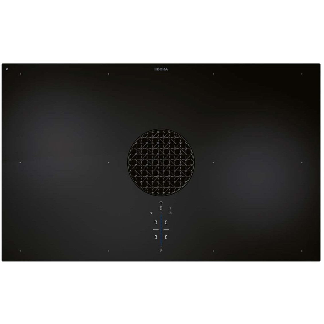 Bora - X Pure - Puxu - Induktionskochfeld schwarz mit Dunstabzug, 83cm Breite, Flächenbündig, Vollflächeninduktion