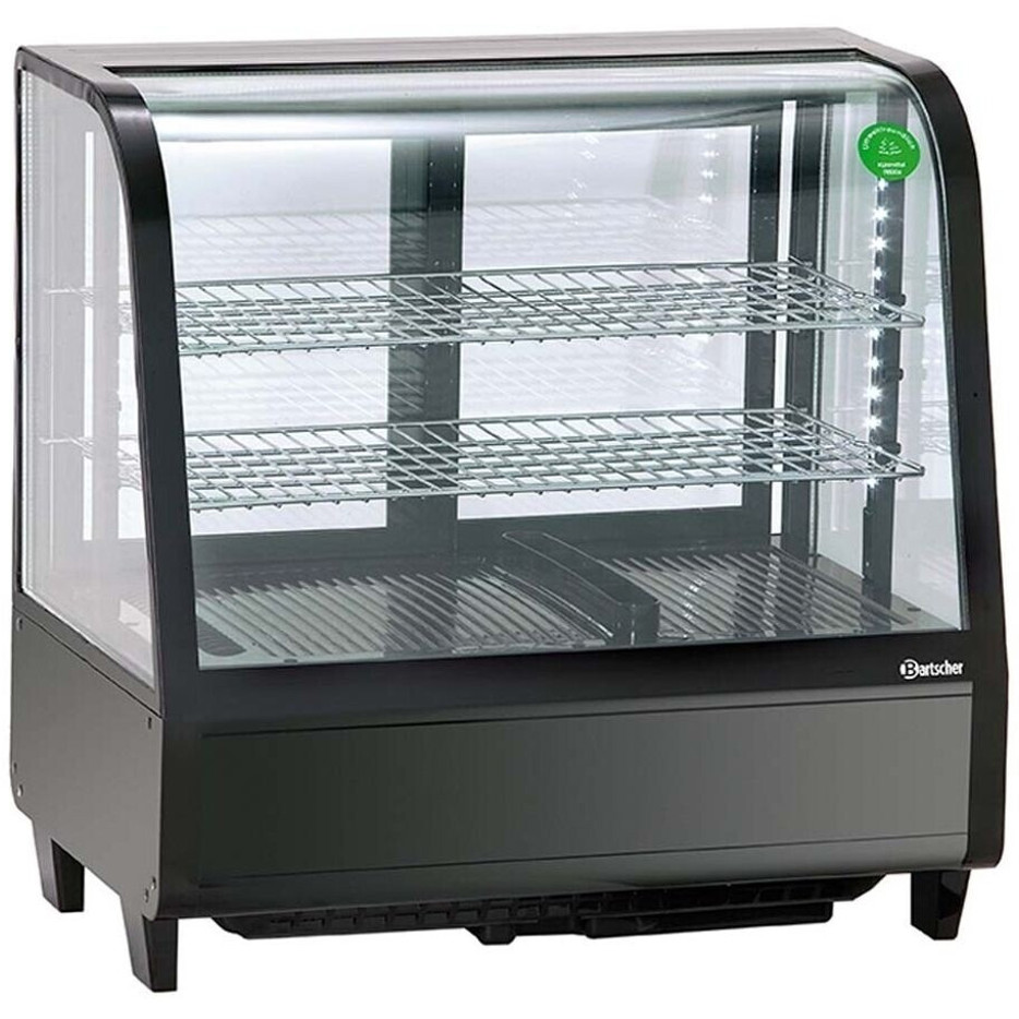 Bartscher - Kühlvitrine Deli-Cool I - Kalte Theke - schwarz, freistehend, 100 Liter, beleuchtet