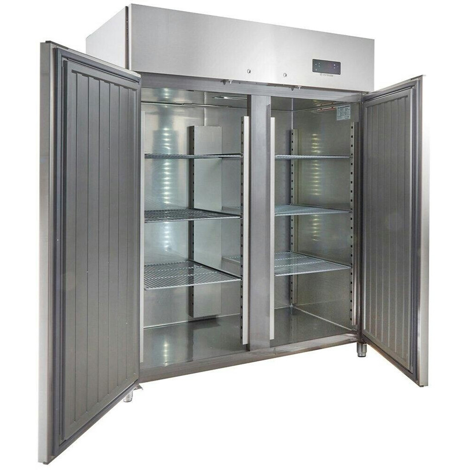 GastroHero - Gewerbekühlschrank GNH1410TNM - Umluftkühlung - 916 Liter - Edelstahl - Silber